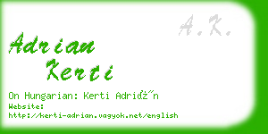 adrian kerti business card